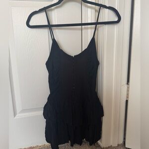 Skye to Moon Black Ruffled Mini Dress